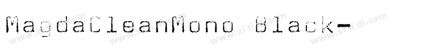 MagdaCleanMono Black字体转换